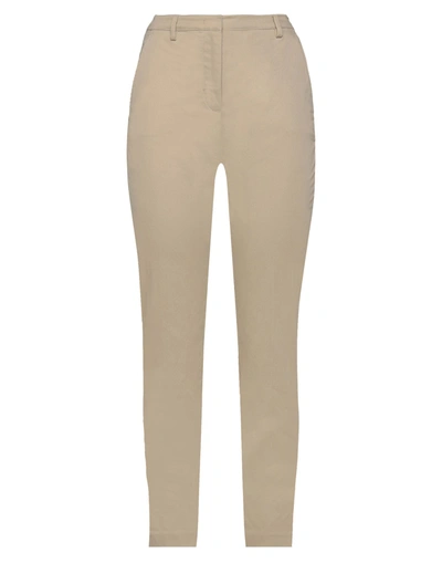 Shop Aspesi Woman Pants Sand Size 12 Cotton, Elastane In Beige