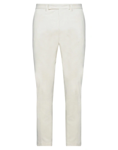 Shop Mauro Grifoni Grifoni Man Pants Ivory Size 36 Cotton, Elastane In White