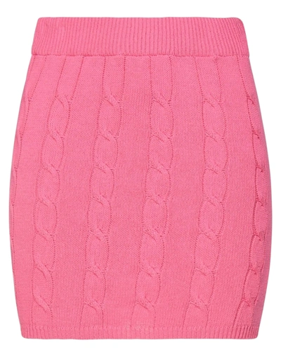 Shop Vicolo Woman Mini Skirt Pink Size Onesize Cotton, Acrylic