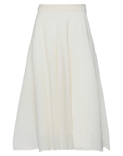 Msgm Midi Skirts In Ivory