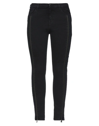 Shop Emporio Armani Woman Jeans Black Size 26 Cotton, Polyester, Elastane