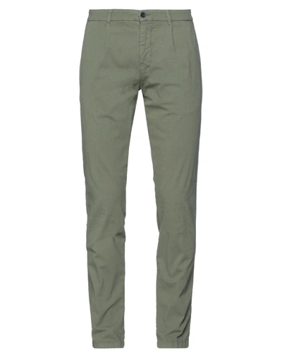 Shop Brooksfield Man Pants Military Green Size 34 Cotton, Elastane