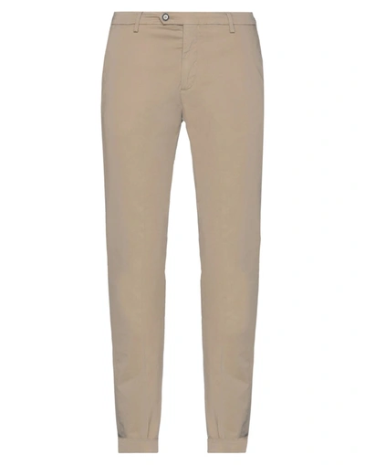 Shop Franco Belardi Gubbio Man Pants Sand Size 42 Cotton, Elastane In Beige