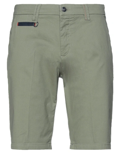 Shop Yes Zee By Essenza Man Shorts & Bermuda Shorts Sage Green Size 29 Cotton, Elastane