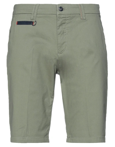 Yes Zee By Essenza Man Shorts & Bermuda Shorts Sage Green Size 29 Cotton, Elastane In Sage Green