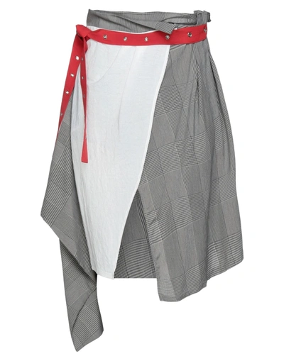 Shop Patrizia Pepe Midi Skirts In Grey