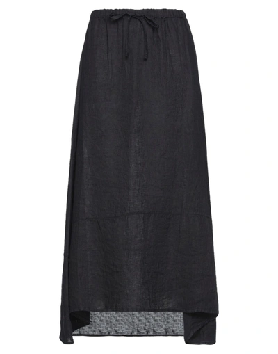 Shop Crossley Woman Midi Skirt Midnight Blue Size M Linen