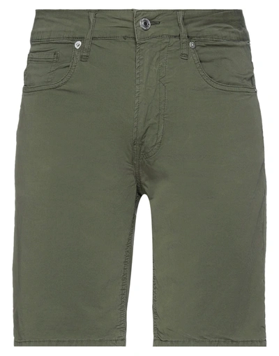 Shop Guess Man Shorts & Bermuda Shorts Military Green Size 29 Cotton, Elastane