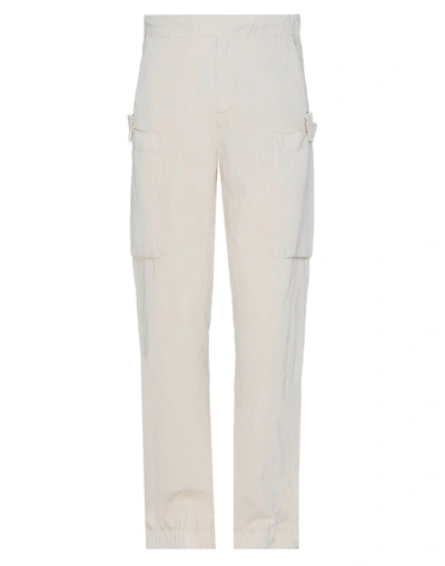 Shop Aspesi Man Pants Ivory Size 34 Lyocell, Linen, Cotton In White