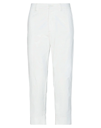 Shop Haikure Man Pants White Size 31 Cotton, Polyester, Elastane