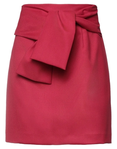 Atos Lombardini Mini Skirts In Red