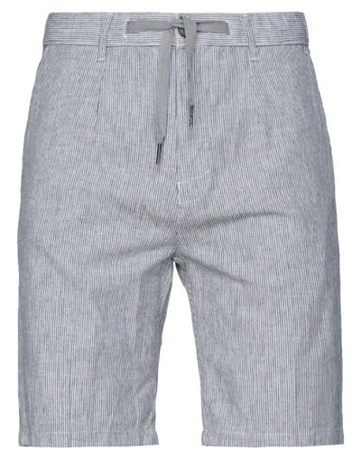 Shop Yes Zee By Essenza Man Shorts & Bermuda Shorts Steel Grey Size 30 Cotton, Linen