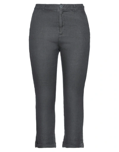 Shop Crossley Woman Pants Lead Size 8 Linen In Grey