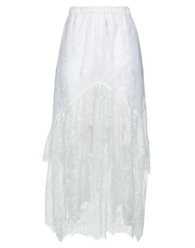 Shop Leonie Midi Skirts In White