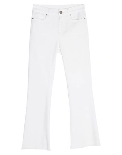 Shop Federica Tosi Woman Denim Pants White Size 25 Cotton, Elastane
