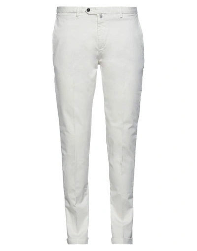 Shop Adaptation Man Pants Ivory Size 38 Cotton, Rubber In White