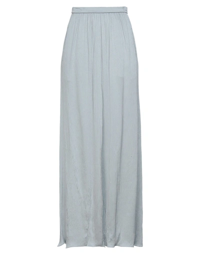 Shop Giorgio Armani Woman Maxi Skirt Light Grey Size 10 Acetate, Viloft