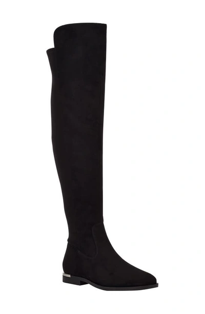 Shop Calvin Klein Rania Over The Knee Boot In Black 002
