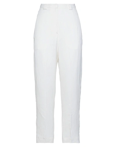 Shop Tessa . Woman Pants Ivory Size 8 Lyocell, Linen In White