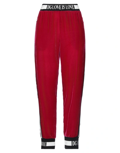 Shop Dolce & Gabbana Woman Pants Fuchsia Size 2 Viscose, Silk, Elastane In Pink