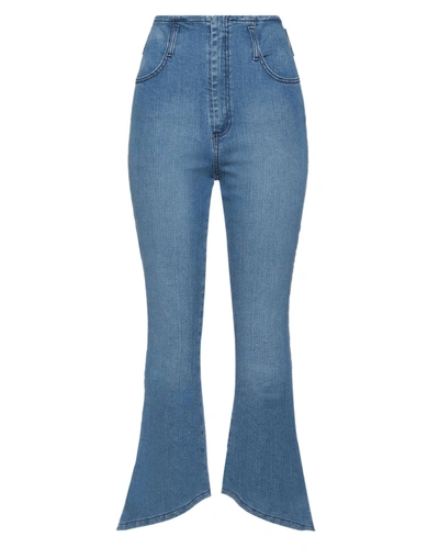 Shop Federica Tosi Woman Jeans Blue Size 31 Cotton, Elastane