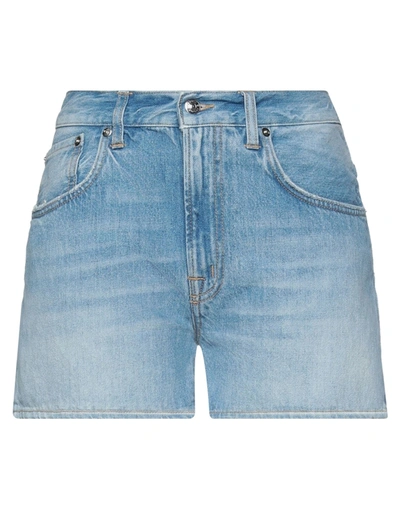 People (+)  Denim Shorts In Blue
