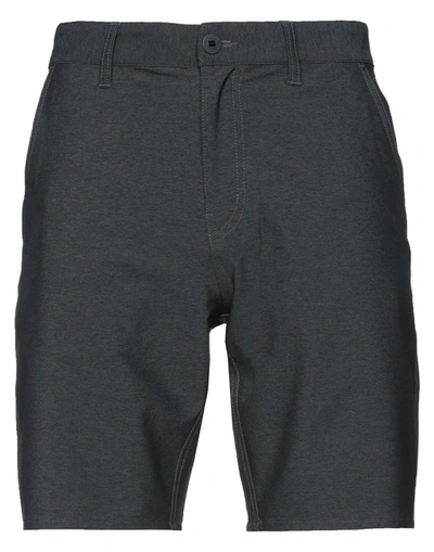 Shop Yes Zee By Essenza Man Shorts & Bermuda Shorts Lead Size 28 Cotton, Elastane In Grey