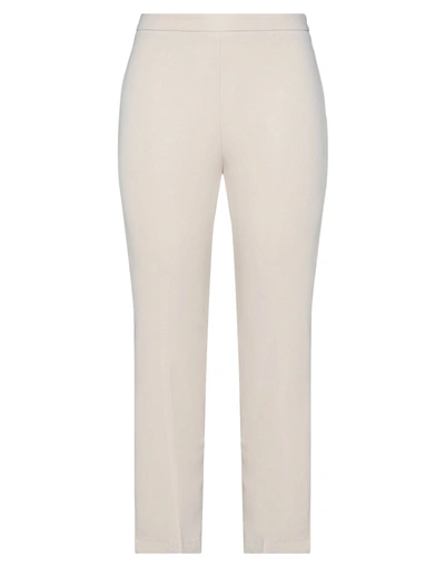 Shop Twenty Easy By Kaos Woman Pants Ivory Size 10 Polyester, Elastane In White