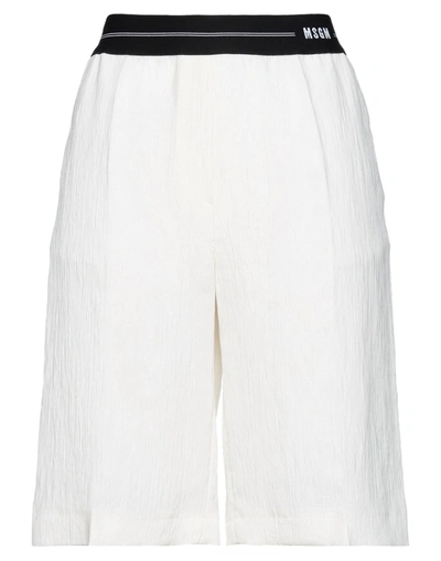 Msgm Shorts & Bermuda Shorts In Ivory
