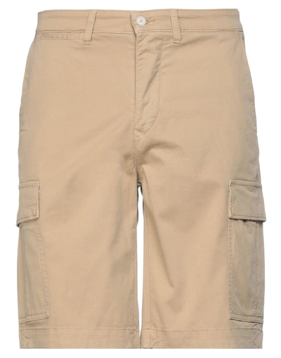 Shop 0/zero Construction Man Shorts & Bermuda Shorts Beige Size 30 Cotton, Elastane