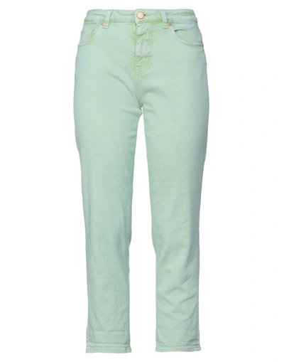 Shop Pt Torino Woman Jeans Light Green Size 26 Cotton, Elastomultiester, Elastane