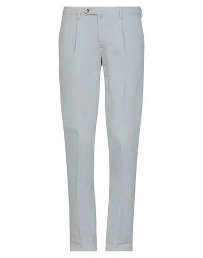 Shop Franco Belardi Gubbio Man Pants Light Grey Size 38 Cotton, Elastane
