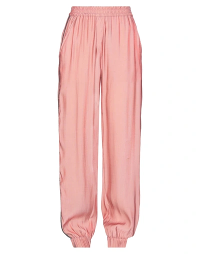 Shop Liis Woman Pants Salmon Pink Size Xl Polyester