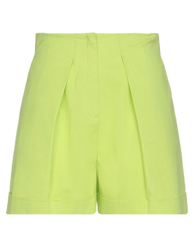 Shop Gna Gina Gorgeous Woman Shorts & Bermuda Shorts Acid Green Size 8 Cotton, Elastane