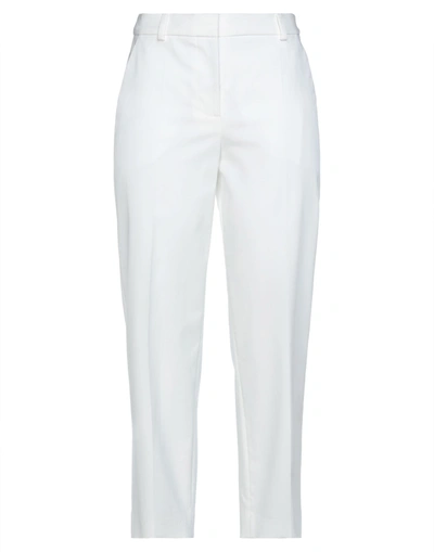 Shop Boutique Moschino Woman Pants White Size 8 Cotton, Elastane