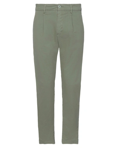 Shop Haikure Man Pants Green Size 31 Cotton, Elastane
