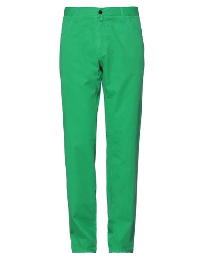 Shop Barbour Man Pants Dark Green Size 38 Cotton