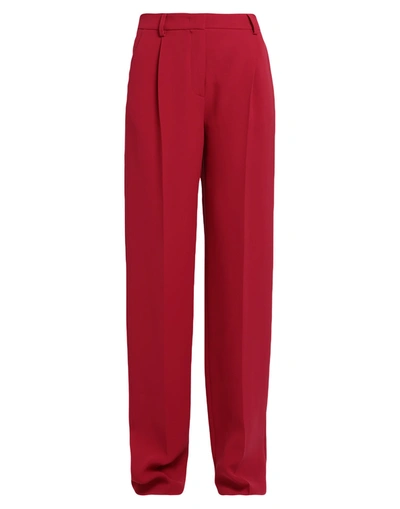 Shop Giorgio Armani Woman Pants Red Size 8 Silk