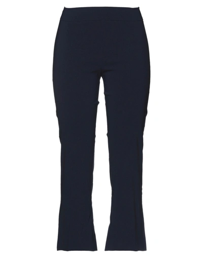 Shop Avenue Montaigne Cropped Pants In Dark Blue