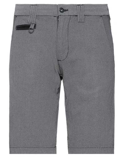 Shop Yes Zee By Essenza Man Shorts & Bermuda Shorts Steel Grey Size 31 Cotton, Elastane