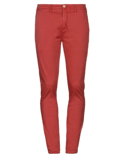 Shop Yan Simmon Pants In Rust