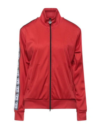 Shop Chiara Ferragni Woman Sweatshirt Red Size S Polyester