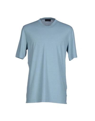 Shop Zanone T-shirts In Sky Blue