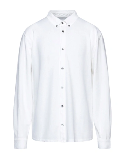 Shop Alpha Studio Man Shirt Ivory Size 42 Cotton, Elastane In White