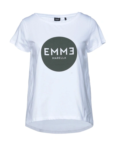 Shop Emme By Marella Woman T-shirt White Size L Cotton