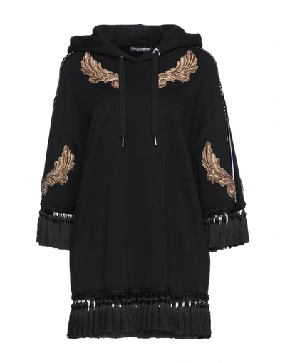 Shop Dolce & Gabbana Woman Sweatshirt Black Size 0 Cotton, Brass, Silk, Acetate, Polyester