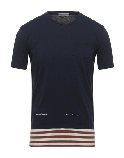Shop Daniele Alessandrini Homme T-shirts In Dark Blue