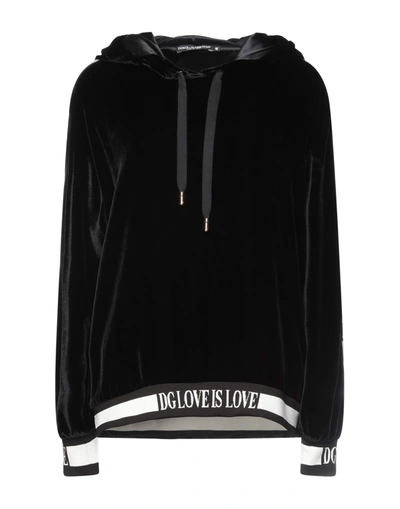 Shop Dolce & Gabbana Woman Sweatshirt Black Size 12 Viscose, Silk, Elastane