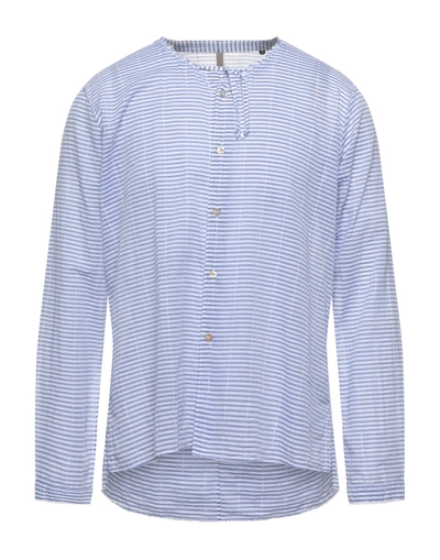 Shop Dnl Man Shirt Azure Size 16 ½ Cotton In Blue
