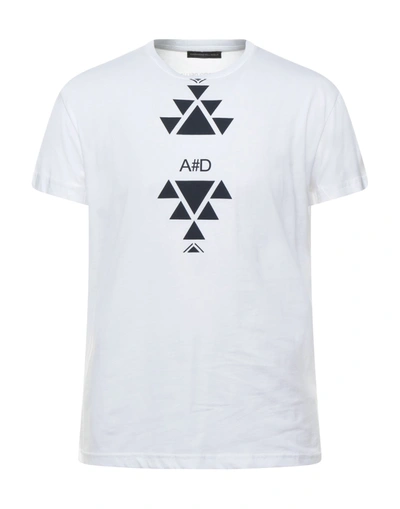 Shop Alessandro Dell'acqua Man T-shirt White Size L Cotton